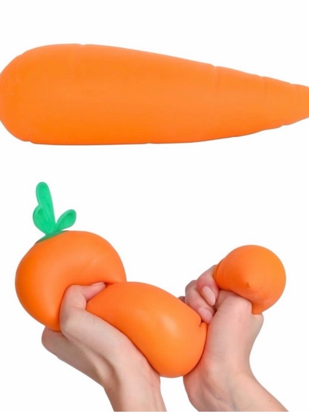 Authentic Kids Toy Carrot Squeeezy- Orange